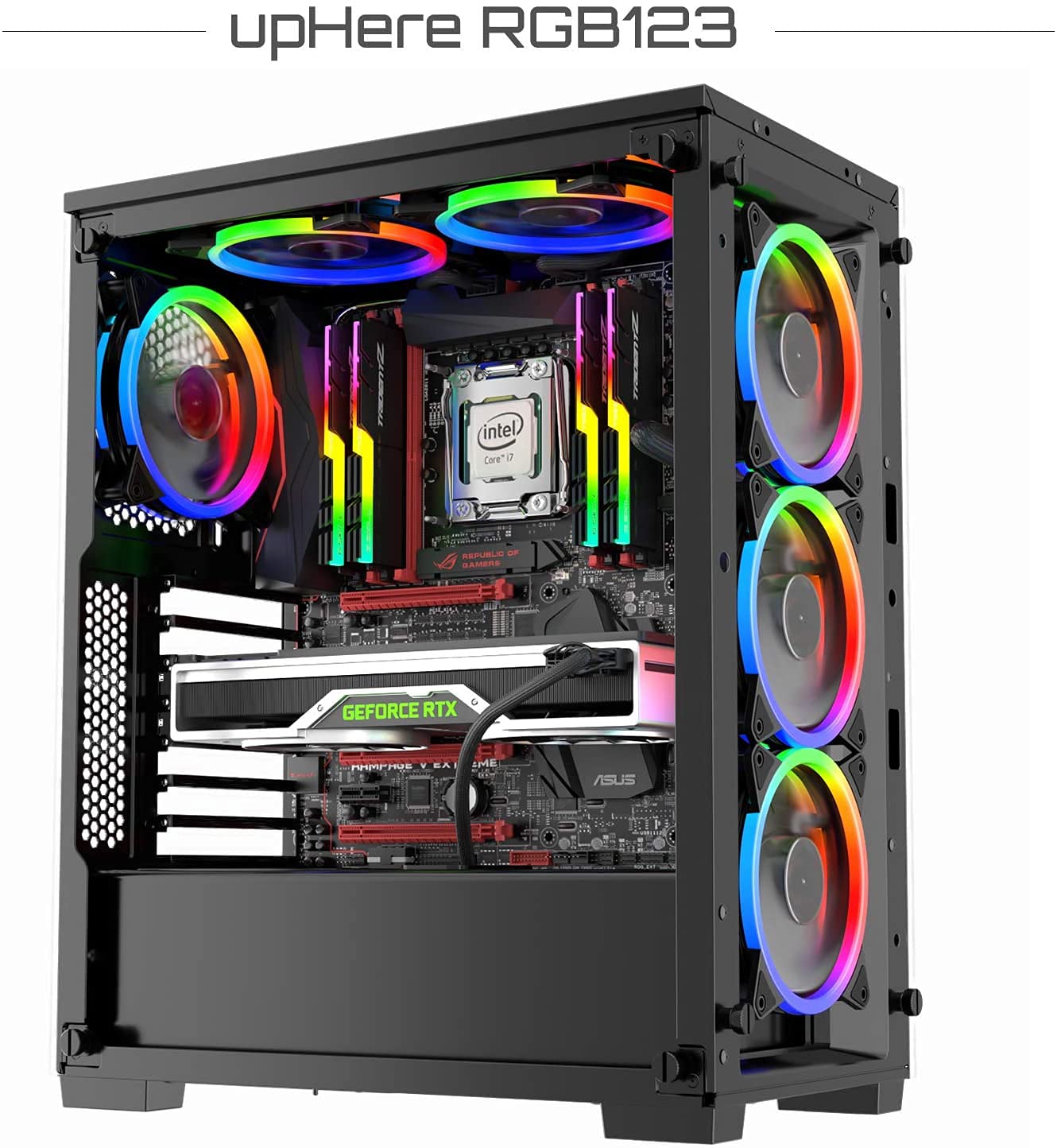 RGB 120mm Computer Case Fan 3-Pack with Controller N440