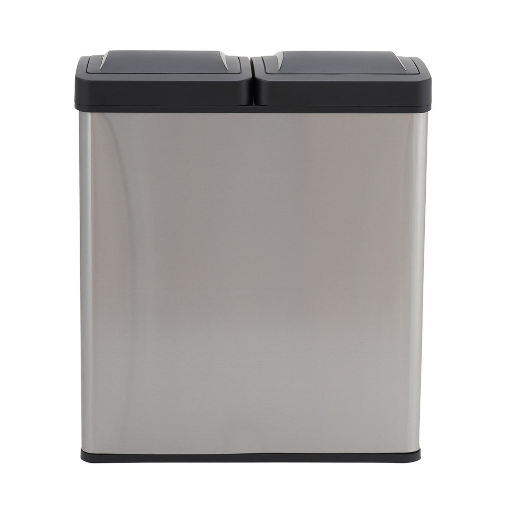 Stainless Steel Touchless Trash Can with Dual Compartments, 30 Liter / 8 Gallon Z2825