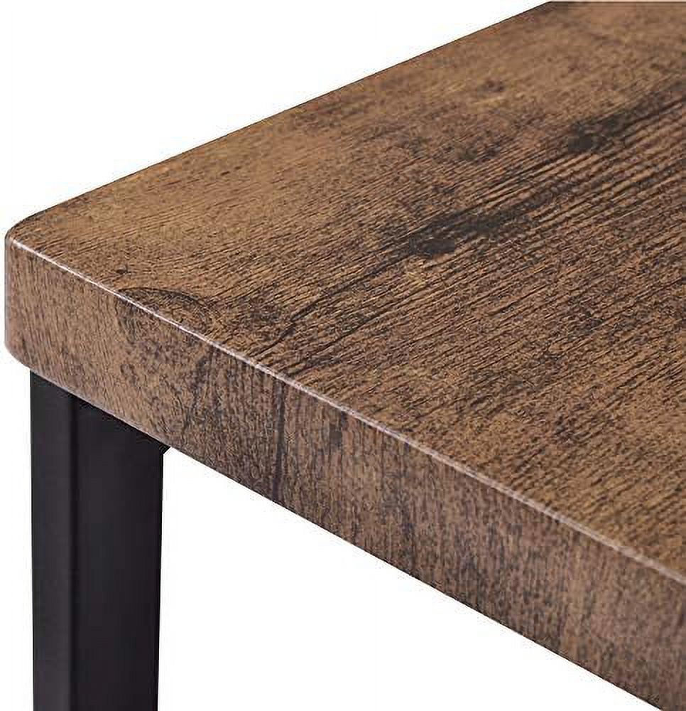 4-Piece Counter Height Dining Table Set with 2 Drawers and 3 Leather Padded Stools U35044