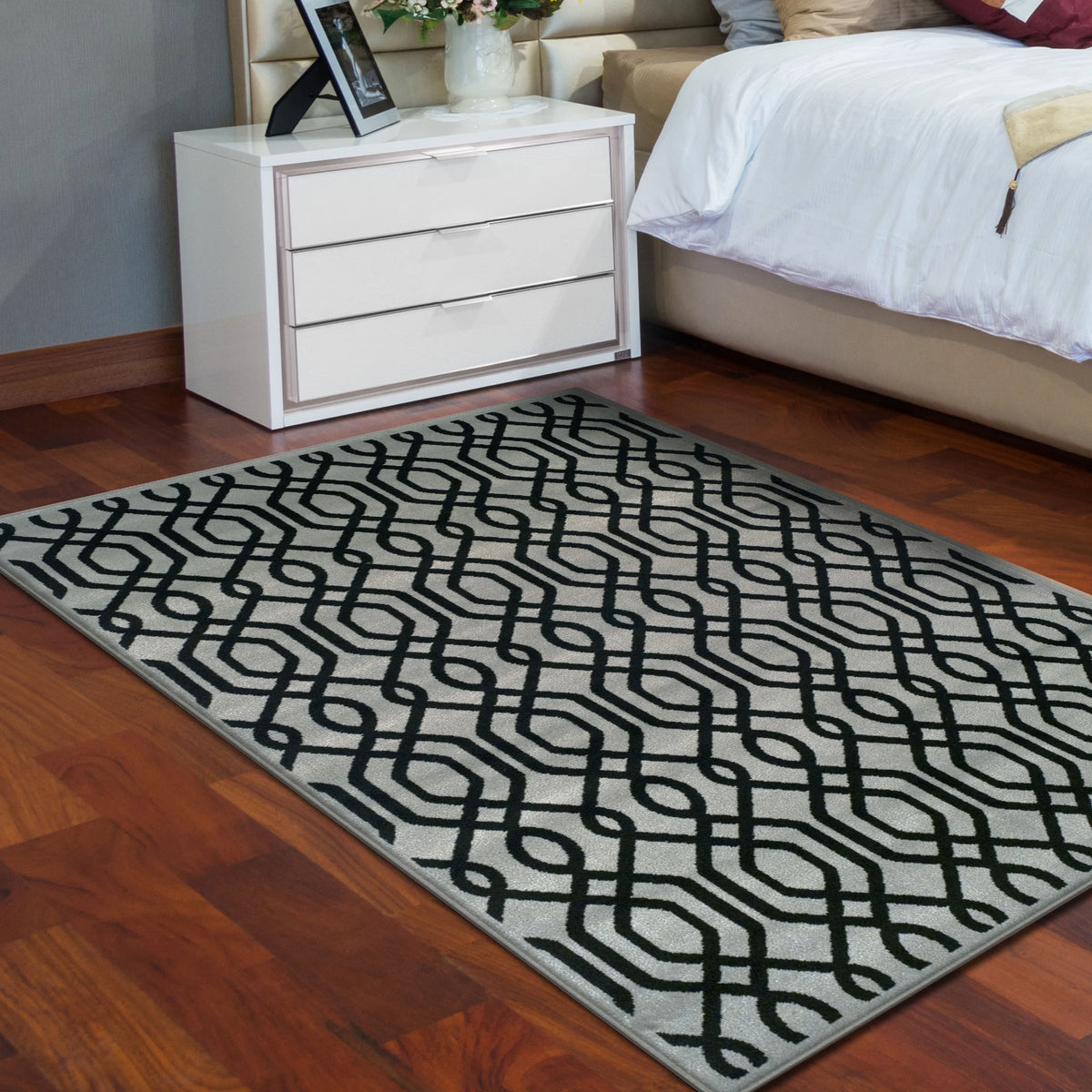 Beige Oriental Floral Runner Rug G2517