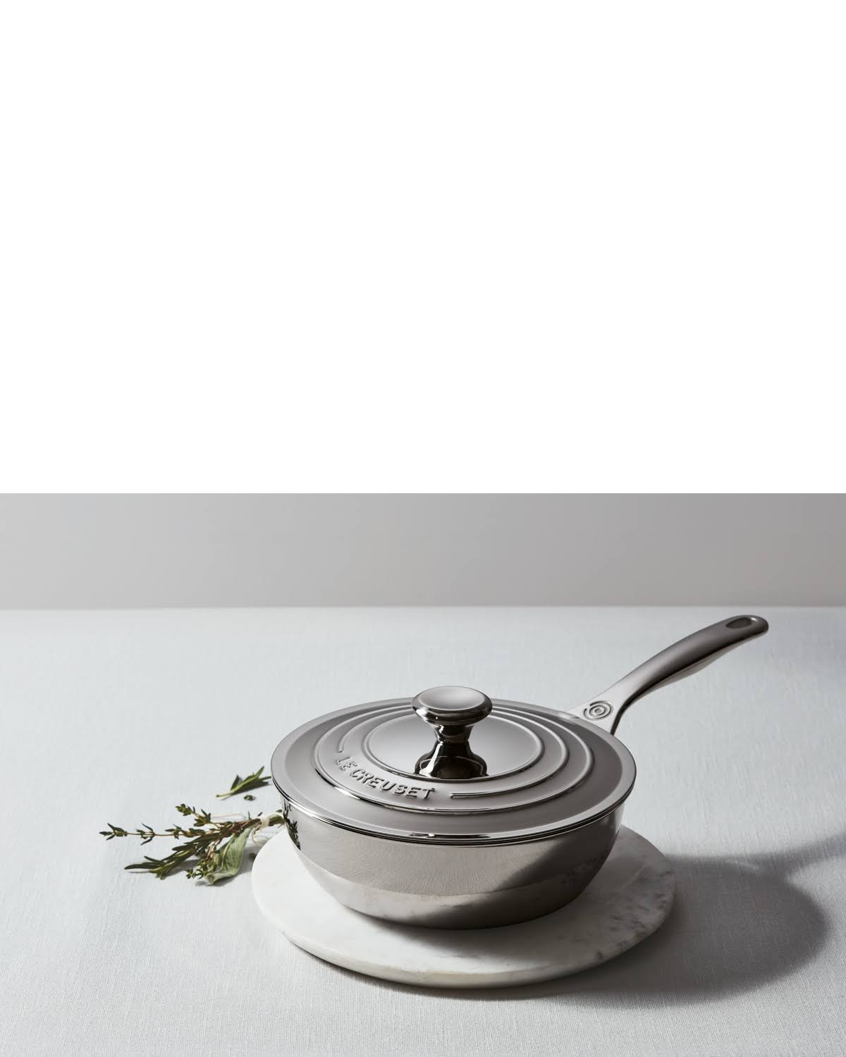 2 Quart Stainless Steel Saucier Pan with Lid T3431