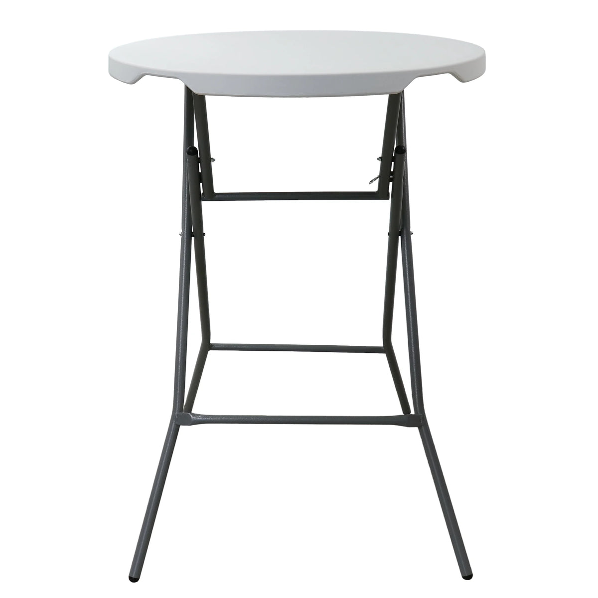 31 Inch Plastic Round Folding Bar Table in White A161410
