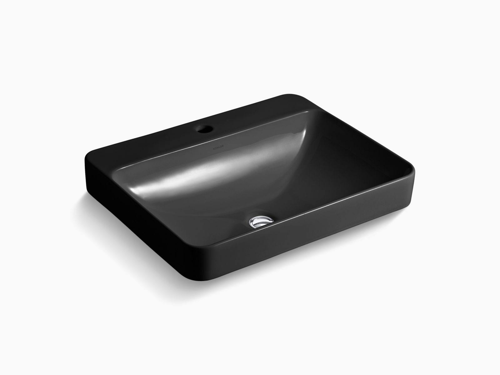 Black Vessel Bathroom Sink with Single Faucet Hole F528