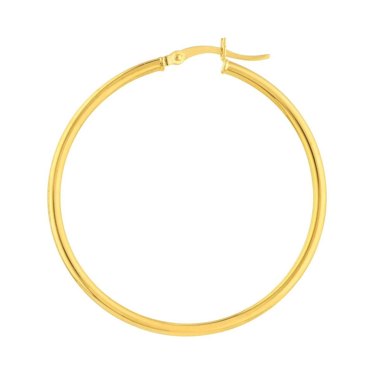 10K Yellow Gold High Polished Hoop Earrings C4308
