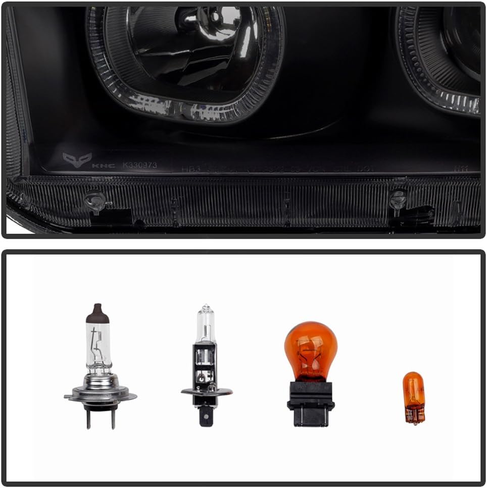 Black Smoked LED Projector Headlights Headlamps X21446