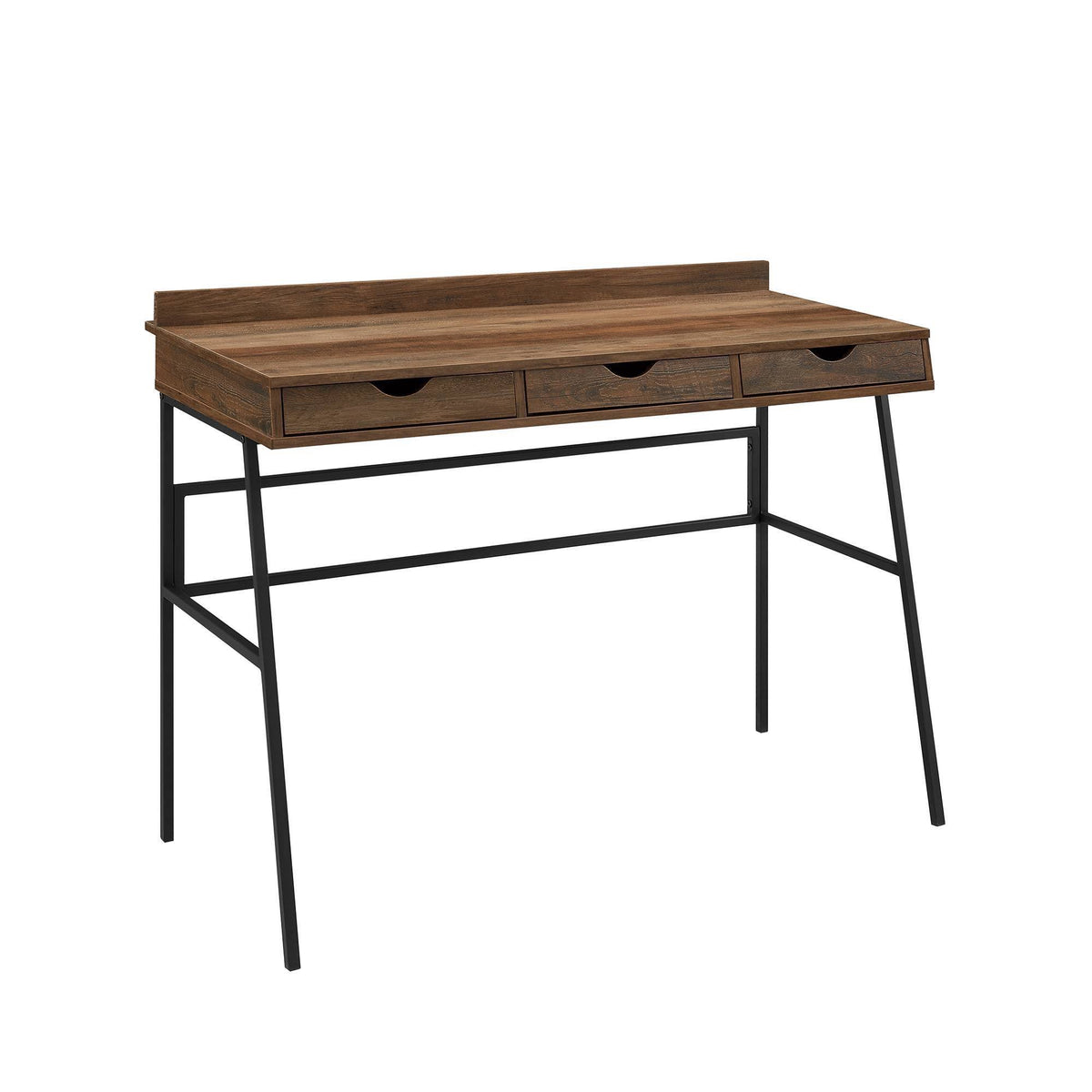 3 Drawer Reclaimed Barnwood Writing Desk K96382