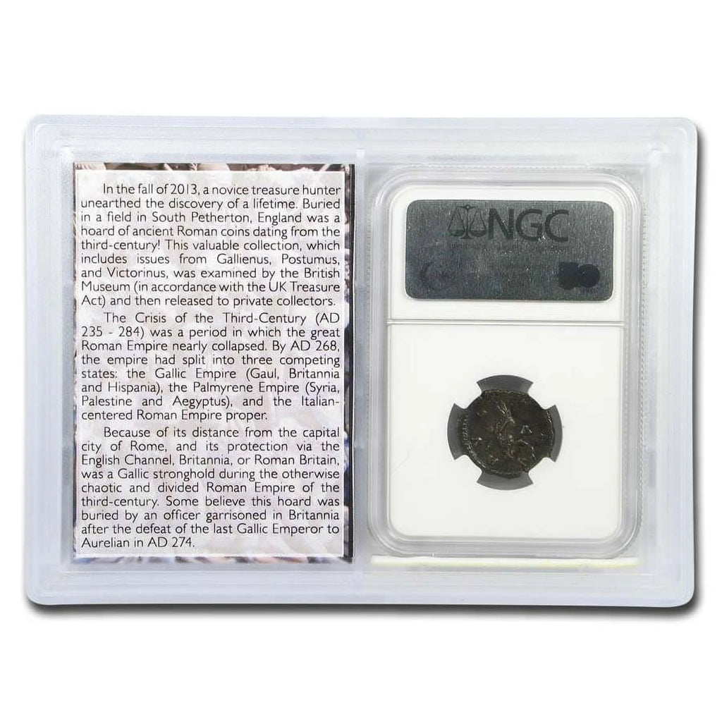 Roman BI Dbl Denarius Victorinus AU NGC G601