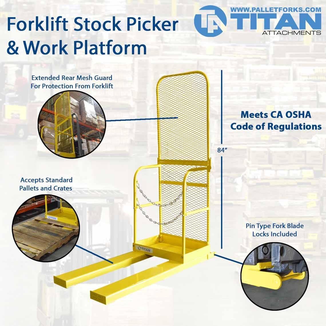 Forklift Stock Picker Work Platform Aerial Order J9547