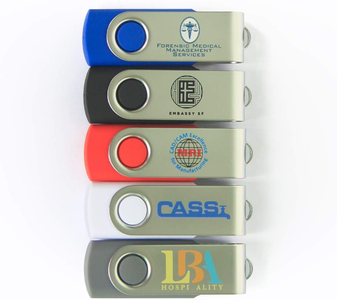Custom Swivel USB Flash Drive 128MB 100 Pack J417