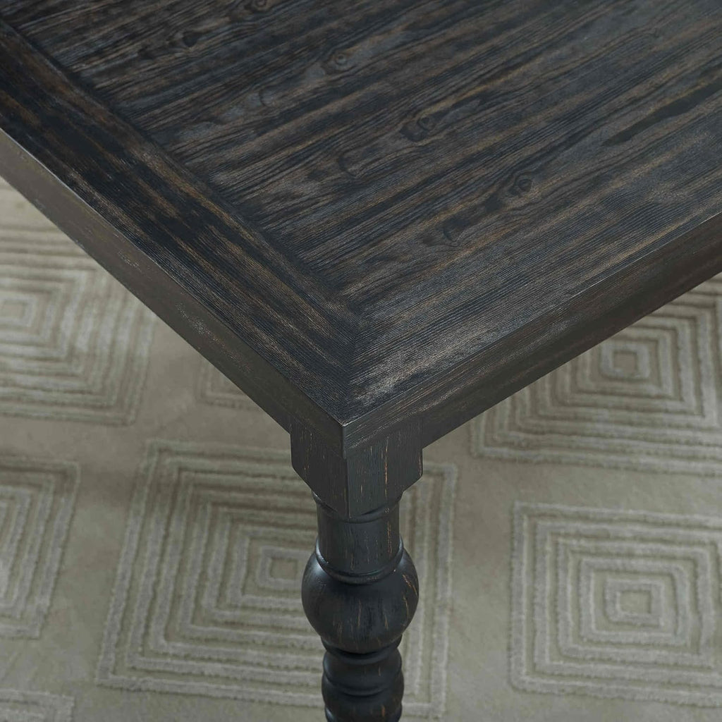 5-Piece Solid Wood Dining Table Set with 4 Upholstered Chairs T5799