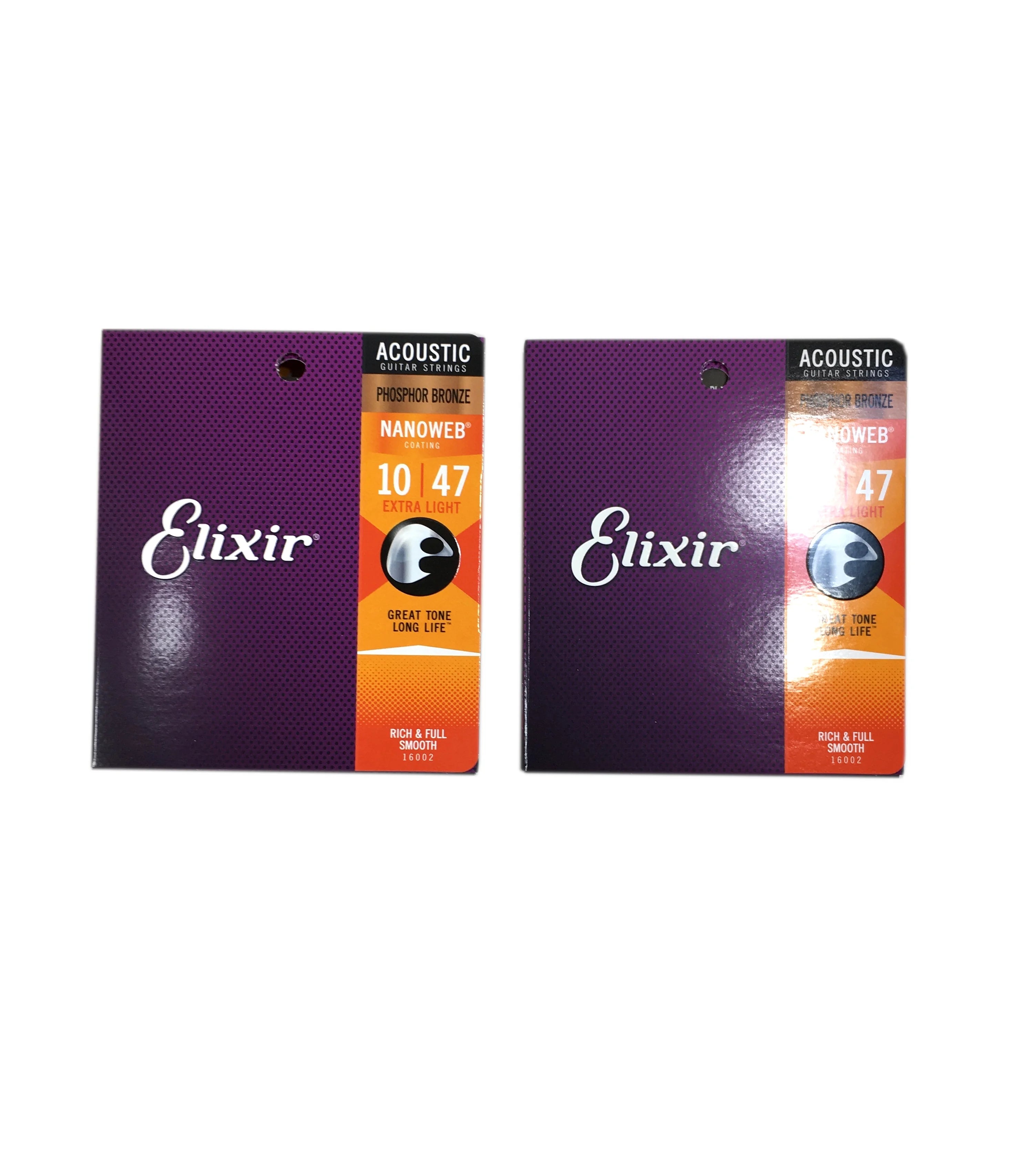 2-Pack Acoustic Phosphor Bronze Extra Light Guitar Strings Q97398