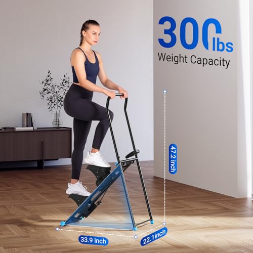 Compact Folding Vertical Climber Machine with Adjustable Handlebar & Pedals W835067