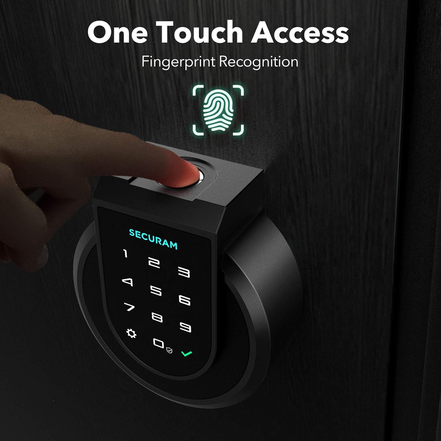 Touch Smart Lock Deadbolt with Smart Hub, Fingerprint, Touchpad, Remote Control, Voice Control, Auto-relock and Alarm D735