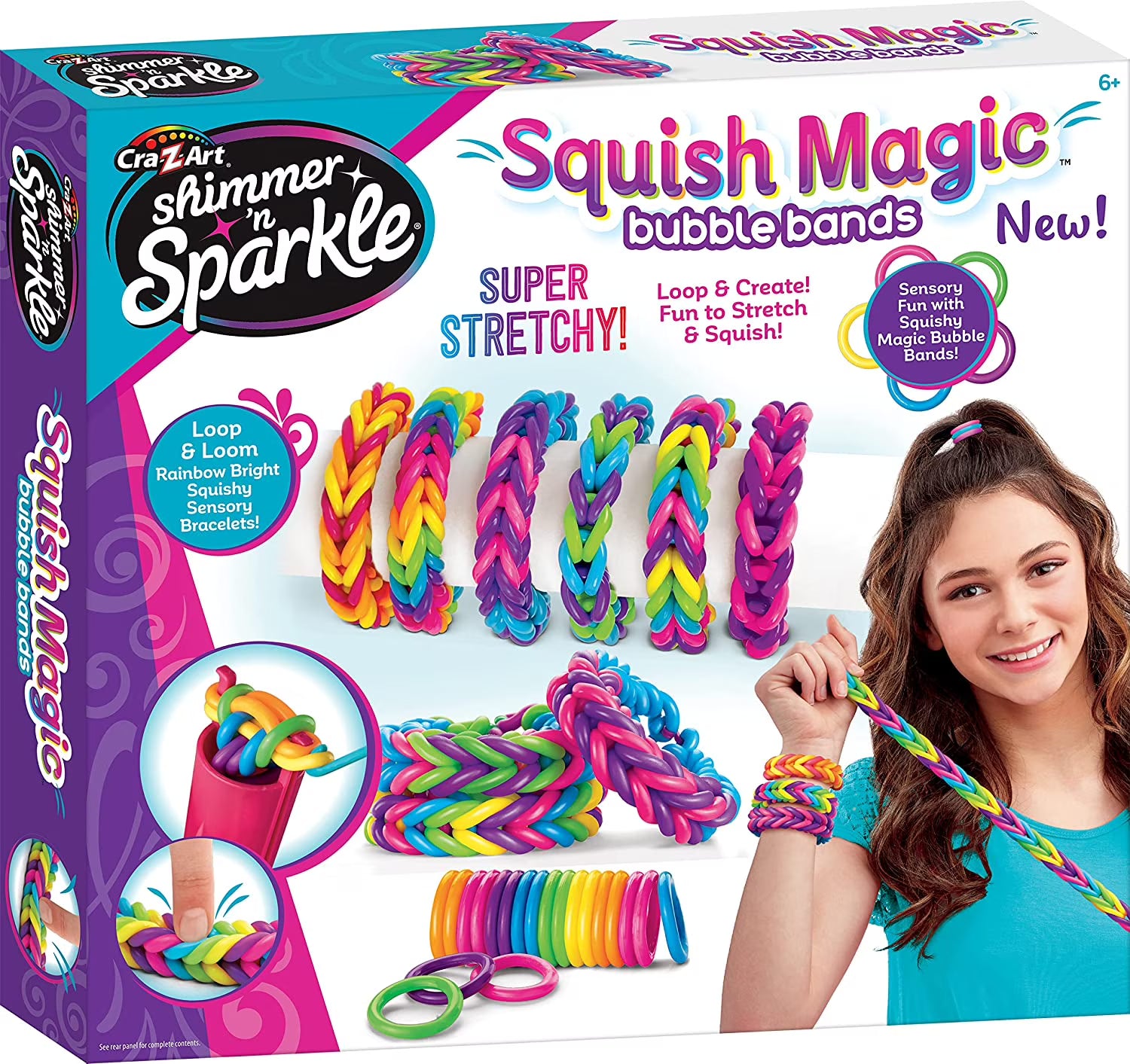 Shimmer n Sparkle Squish Magic Bubble Bands Loom Band Making Kit Z53968