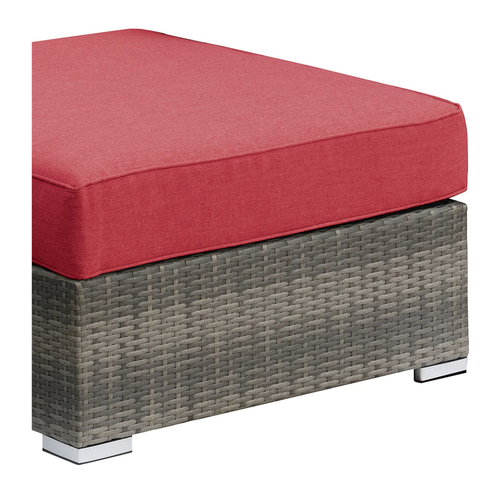 Red Resin Wicker Modular Sofa Set, 2pc K95692