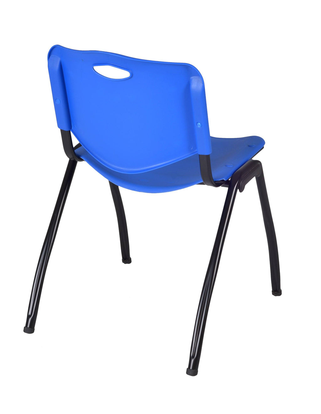 Grey Training Table and 3 Blue Stack Chairs I3807