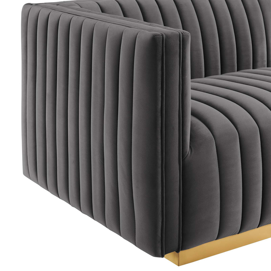 5-Piece Velvet Sectional P2882