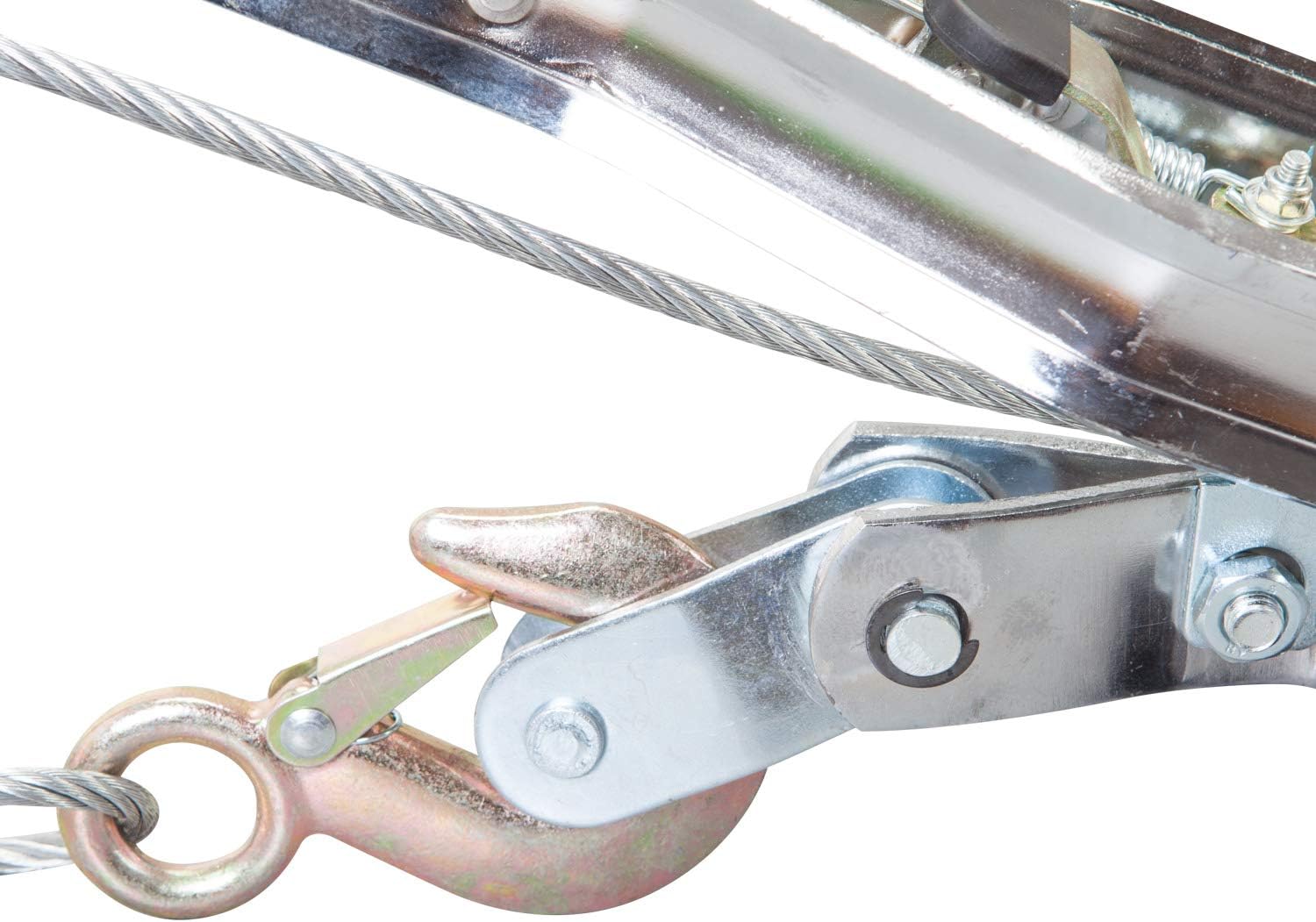4 Ton Double Gear Hand Cable Puller with 3 Hooks, Red, Pack of 2 C40739