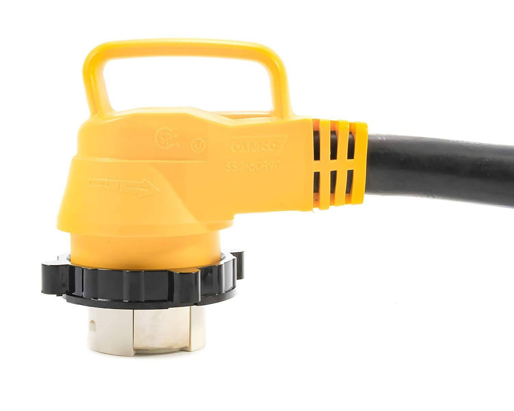18x22 50 Amp Locking Male to 90 Degree Female Electrical Adapter P9181