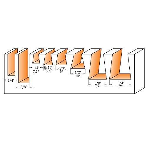 8 Piece Dovetail & Straight Bit Set W740290