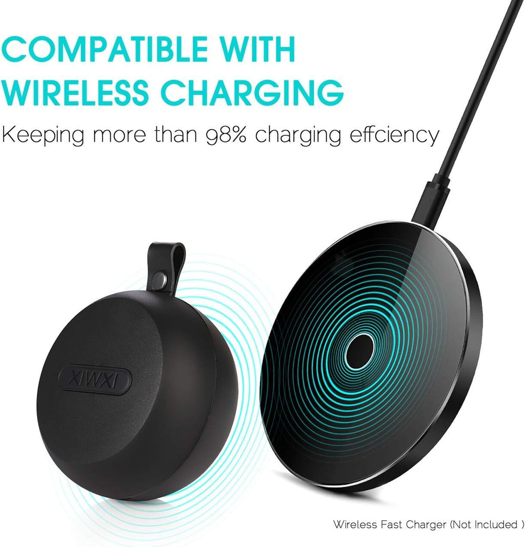 IP68 Waterproof Wireless Bluetooth 5.0 Earbuds with Wireless Charging Case, Pack of 2 X98009