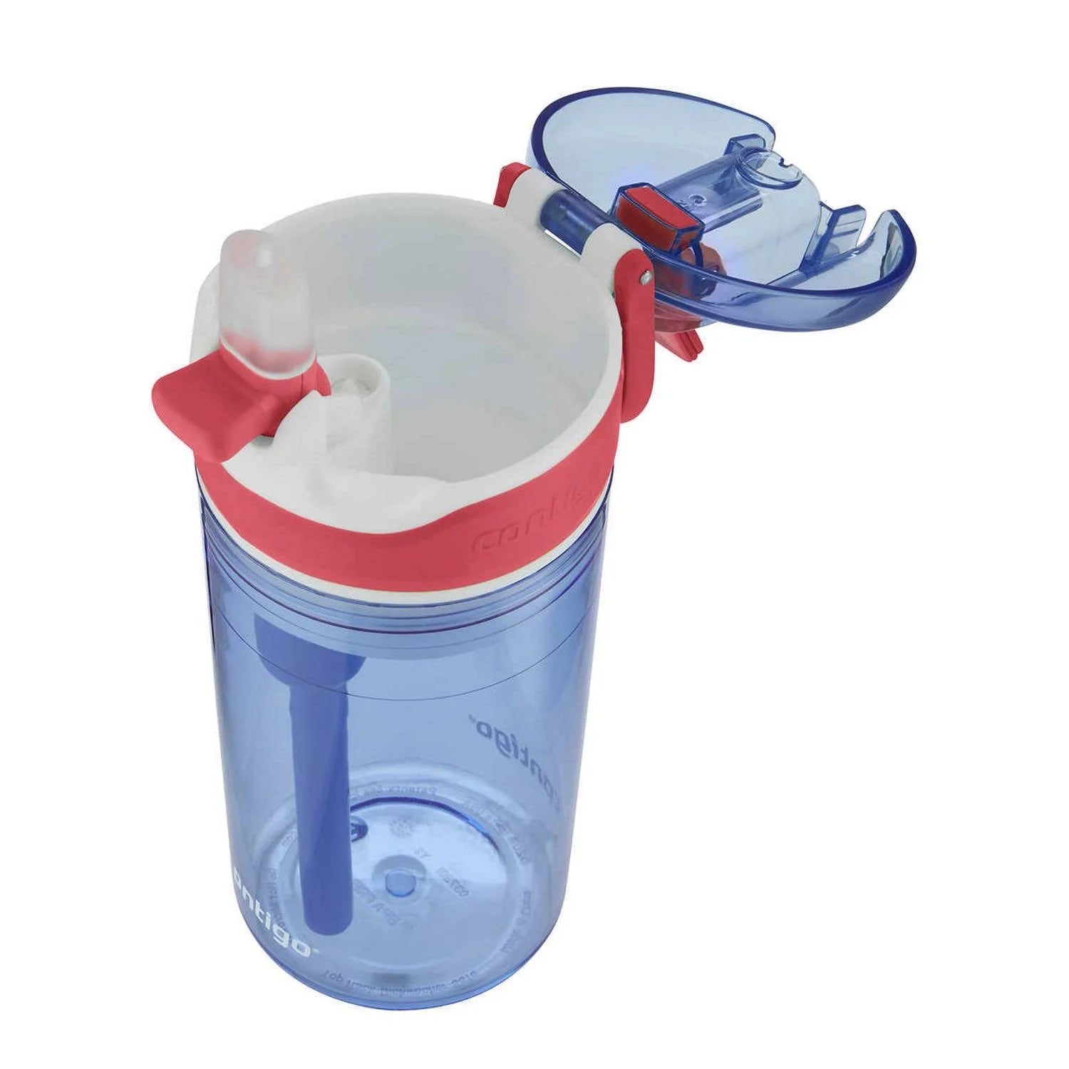 2-in-1 Tumbler with 4oz Snack Holder and 13oz Water Bottle, BPA Free Tritan, Purple & Pink, 2 Pack U796
