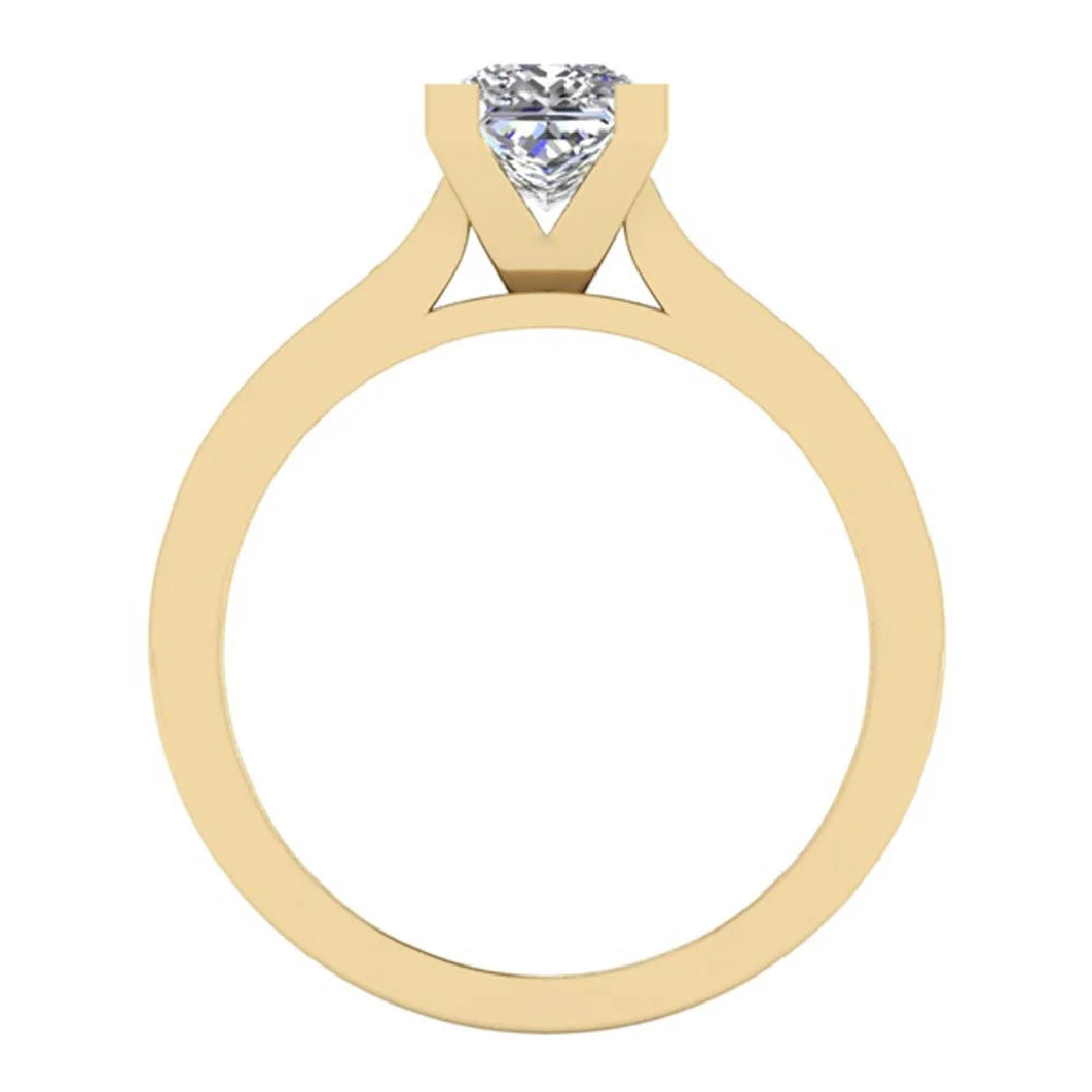 14K Gold Princess Cut Diamond Engagement Ring O329