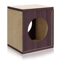 Eco Friendly Cat Scratcher Cube House Espresso V175519