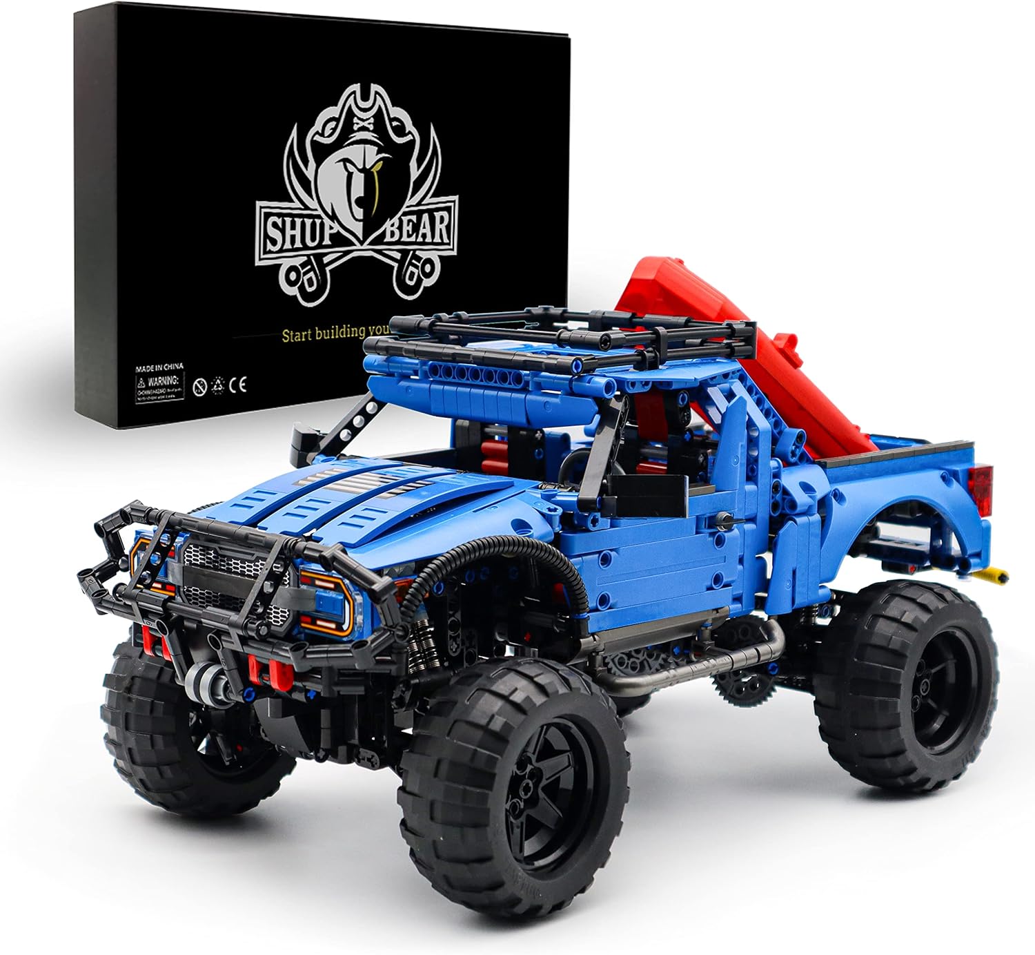 Blue Racing Car Off-Road Vehicle Building Blocks Kit Toy (1630PCS) W333