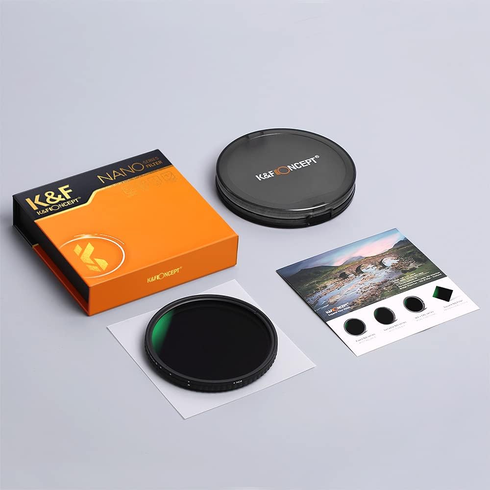 67mm Variable ND Filter ND8-ND128 (3-7 Stop) HD Hydrophobic VND Filter I668