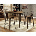 5 Piece Counter Height Metal Framed Dining Table Set E205