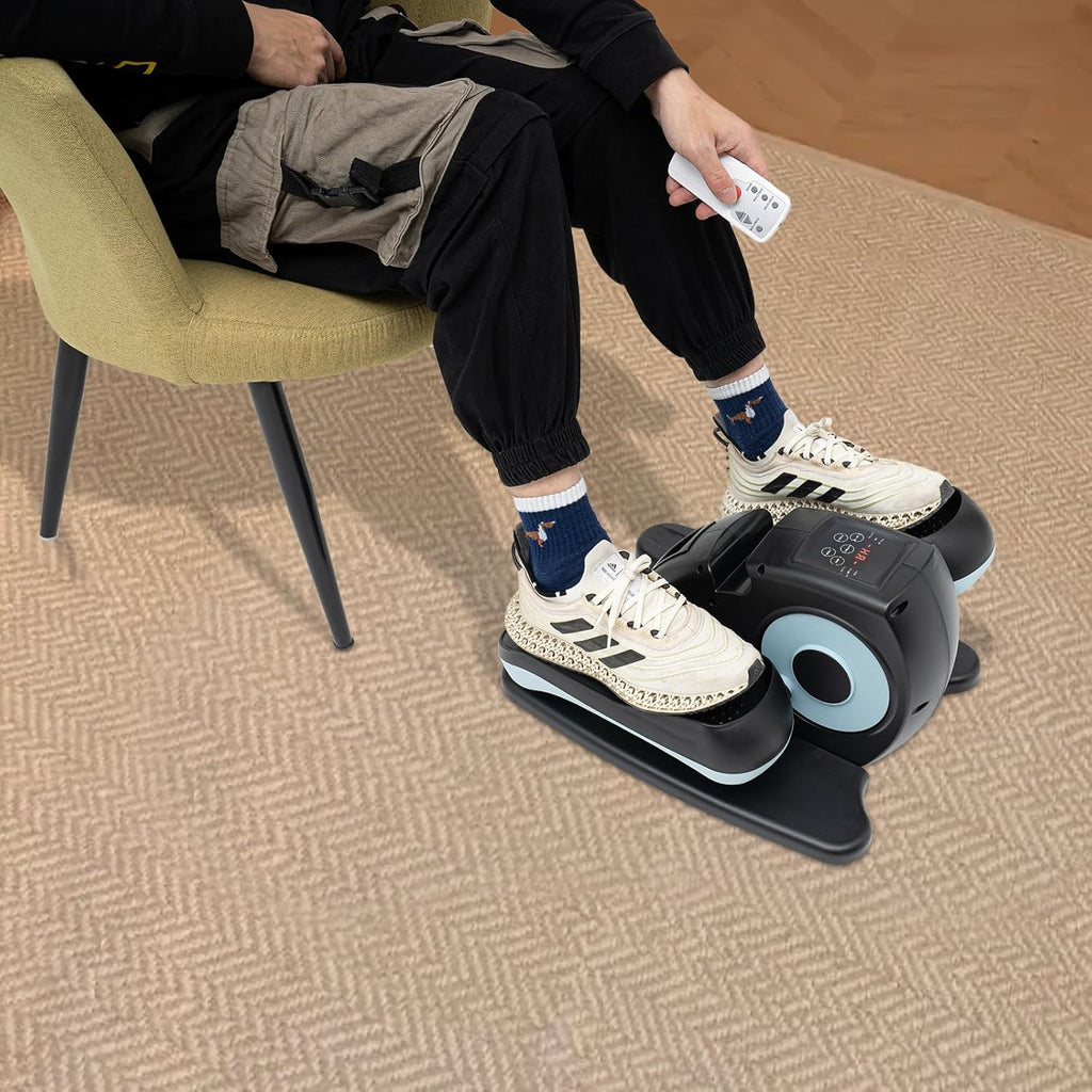 Blue Electric Elliptical Machine with Remote and LCD Z93745