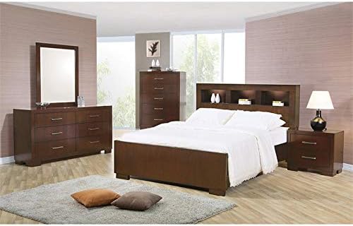 2 Drawer Nightstand in Cappuccino and Silver S45157