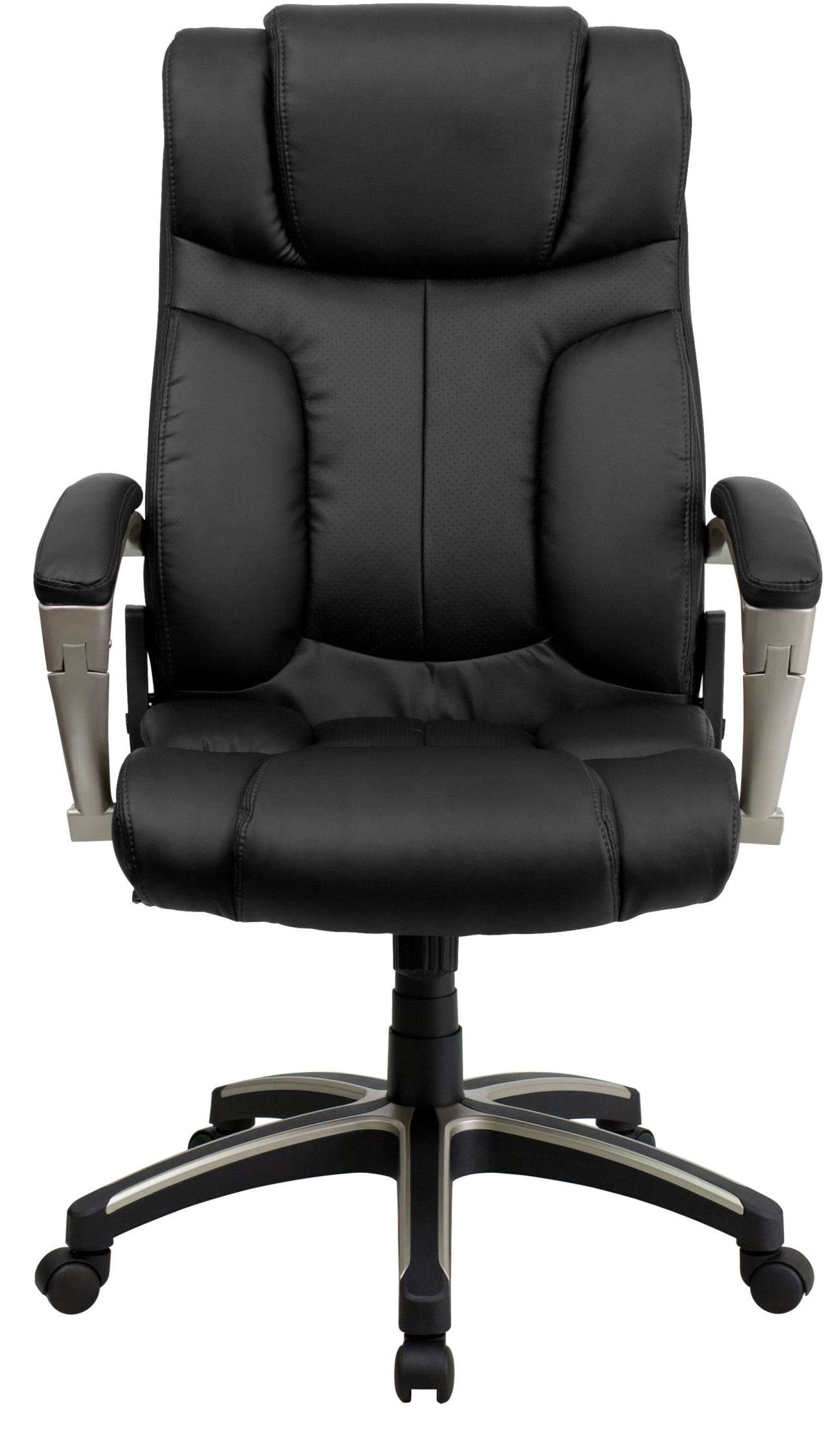 High Back Folding Black Leather Executive Swivel Office Chair N7950