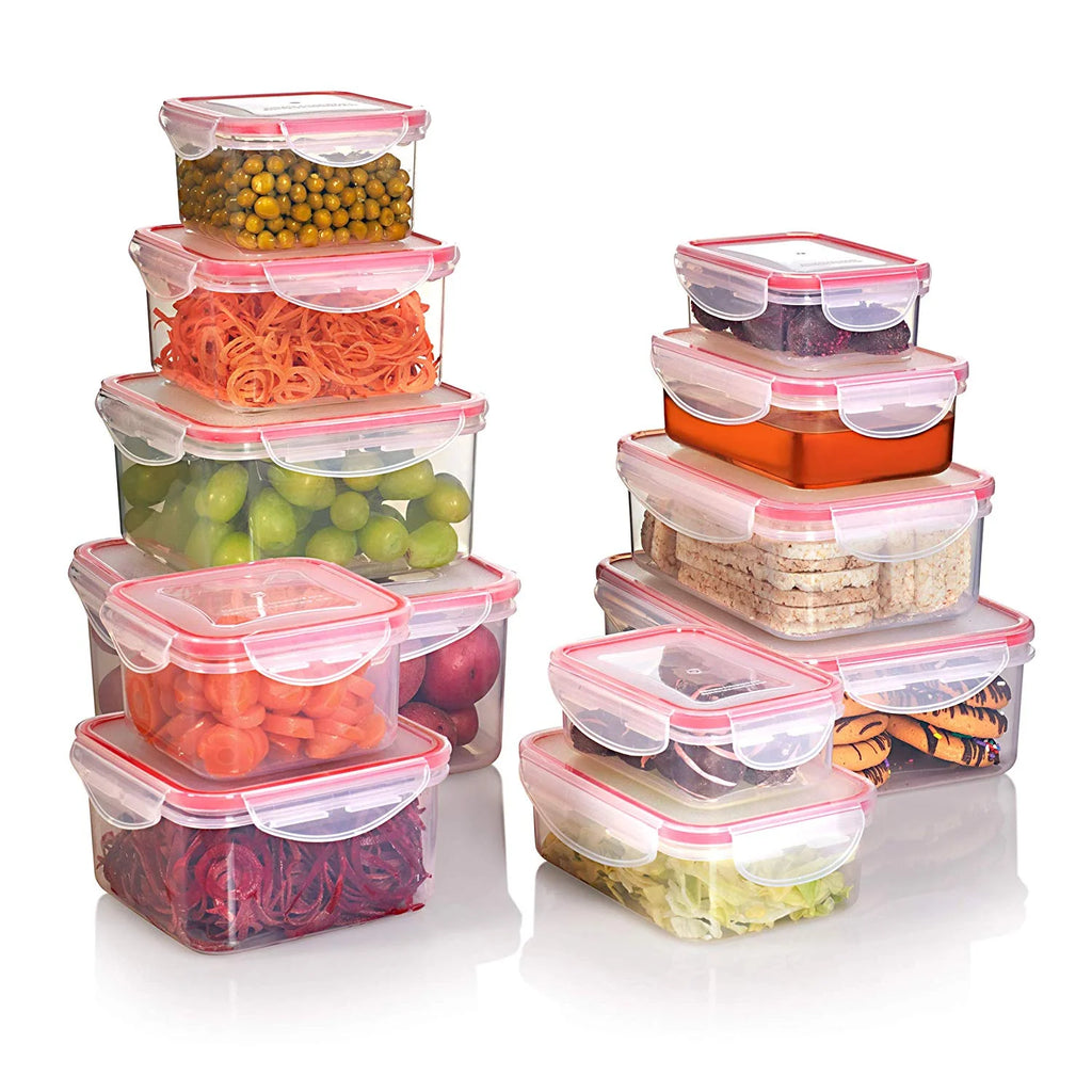12 Piece BPA-Free Stackable Food Storage Containers with Lids O8926