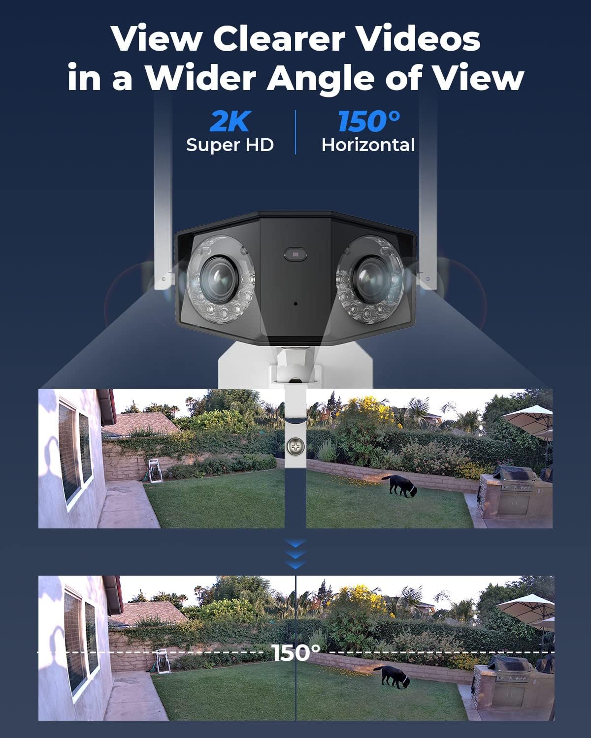 2K 4MP Outdoor WiFi Security Camera with Color Night Vision G861