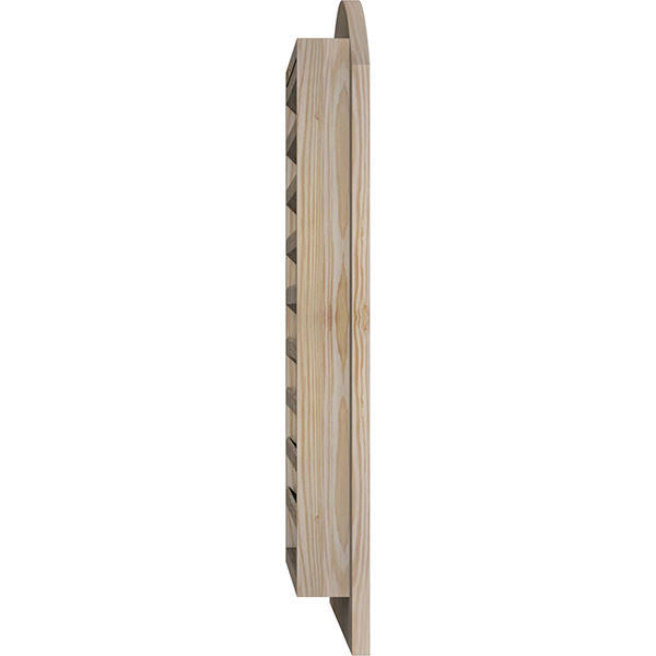 Arch Top Gable Vent, Smooth Pine, Unfinished M18590