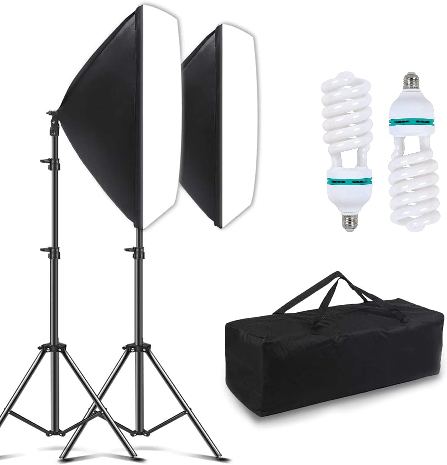 20x 27 inch Softbox Lighting Kit with E27 150W Bulbs 5500K, Pack of 2 A31614