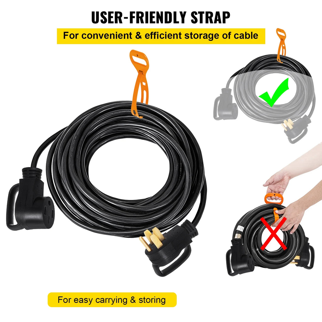 50 ft 50 Amp RV Extension Cord with Molded Connector R413