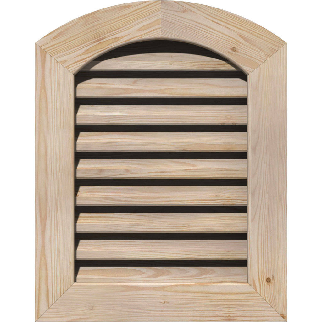 Arch Top Gable Vent, Smooth Pine, Unfinished M18590