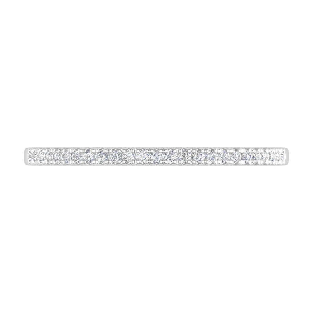 10K White Gold Diamond Stackable Ring D853
