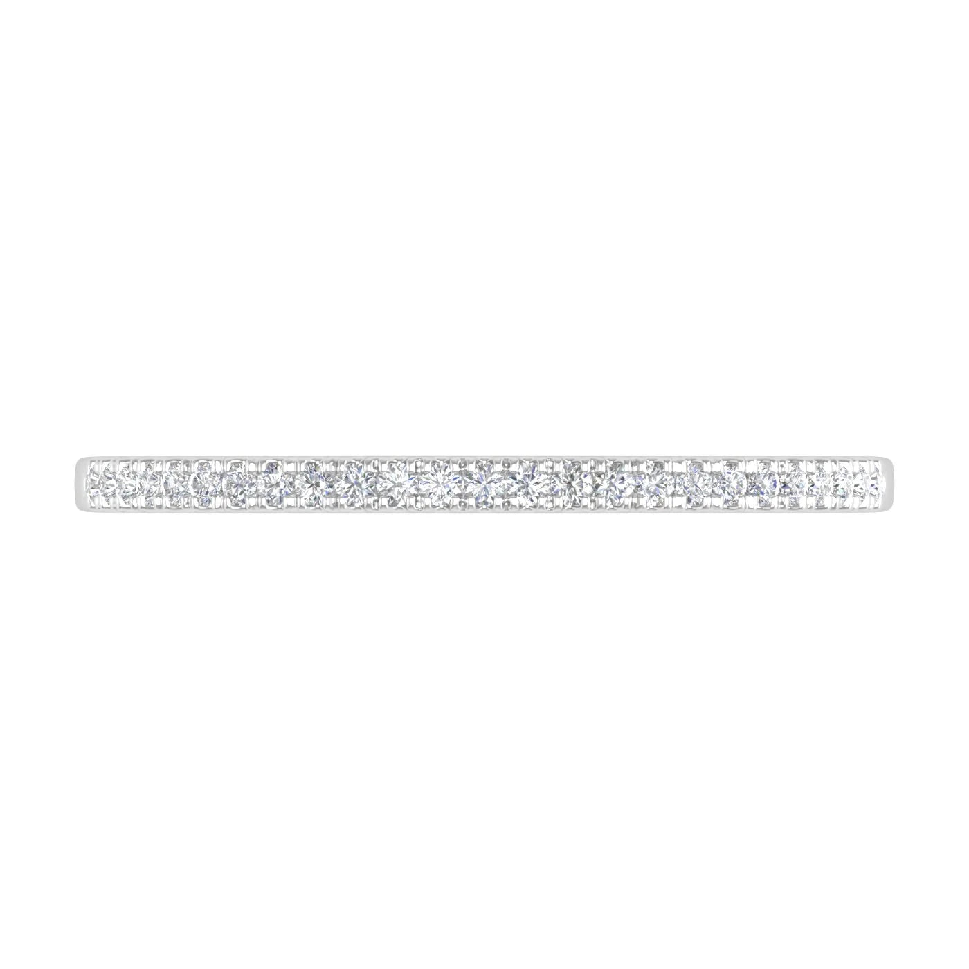 10K White Gold Diamond Stackable Ring D853