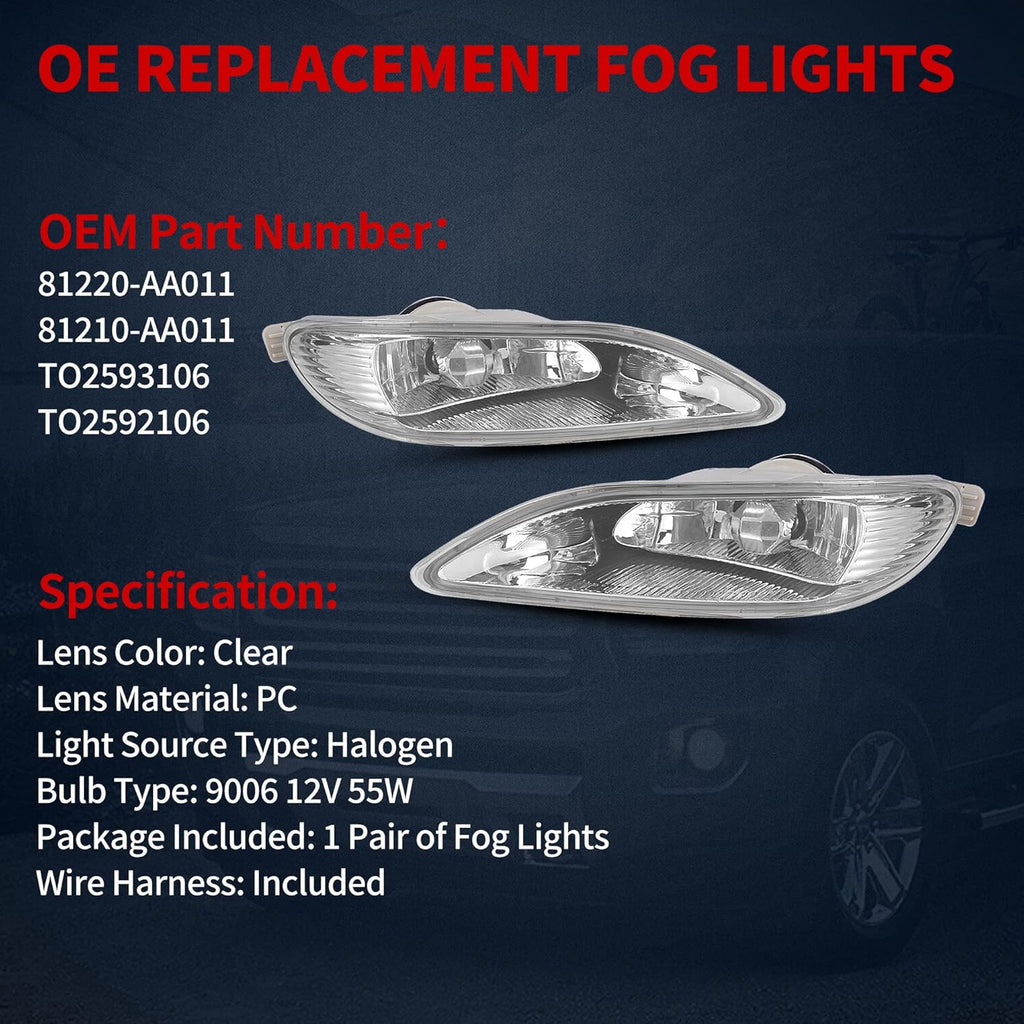 Fog Lights Replacement with Wiring Harness and Switch L402227