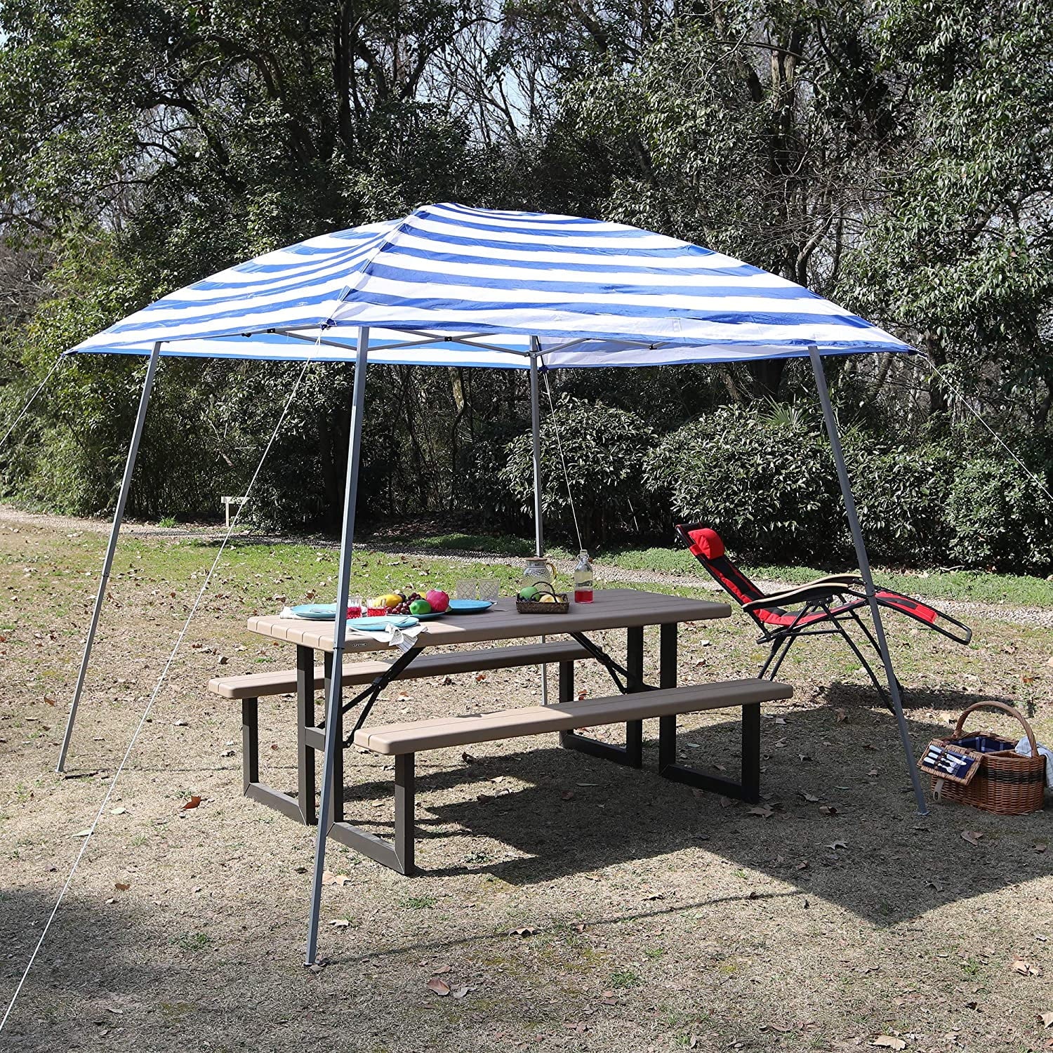 Blue Stripe Lightweight Slant Leg Canopy Tent T971273