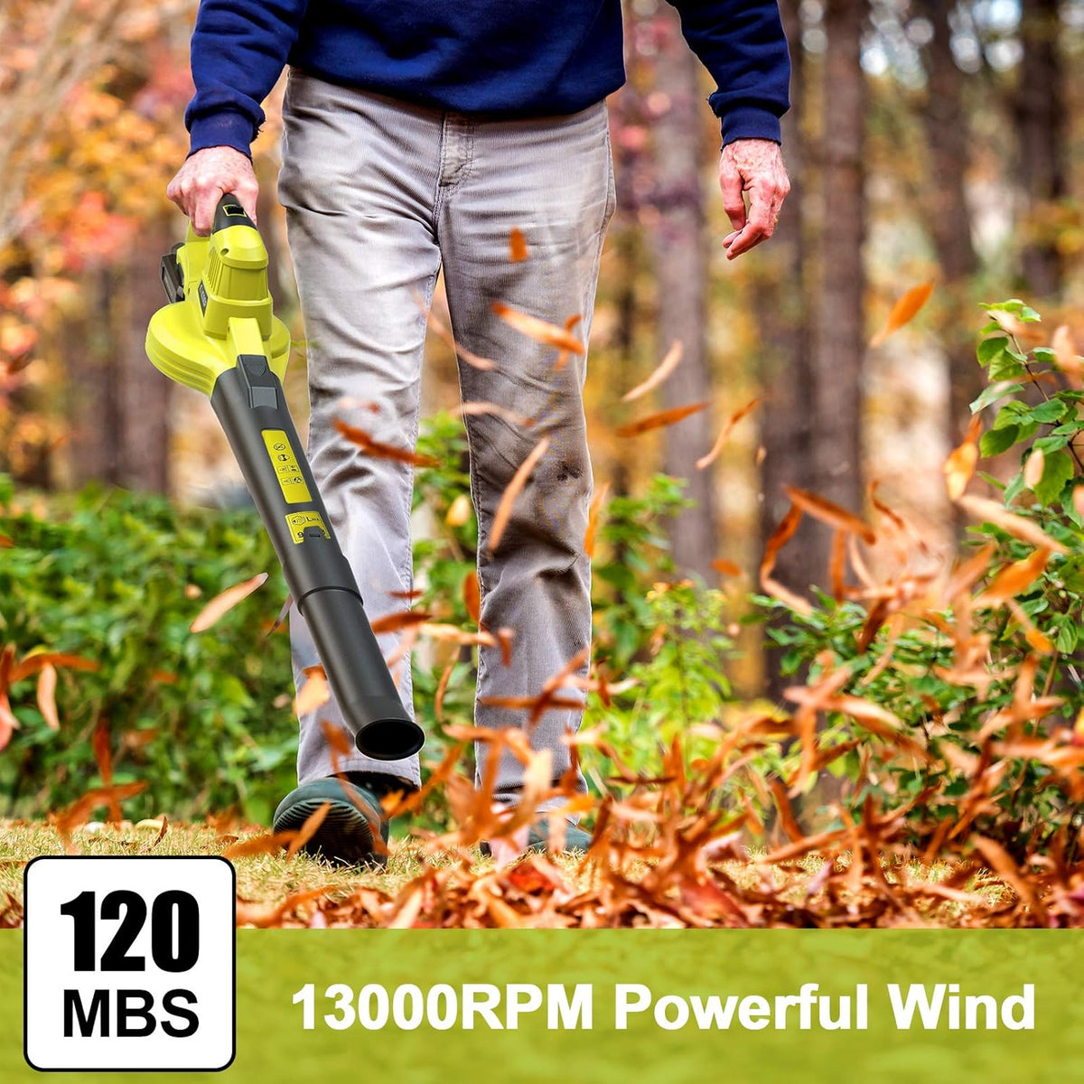Cordless Leaf Blower with Battery, 2 Speed, Extendable, Lightweight Portable, 20V MAX, Pack of 2 W474