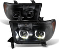 Black Smoked LED Projector Headlights Headlamps X21446