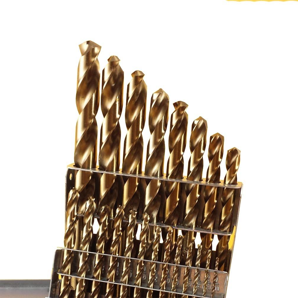 21 Pc Cobalt M42 Drill Bit Set 1/16" to 1/2" by 32nds V1650