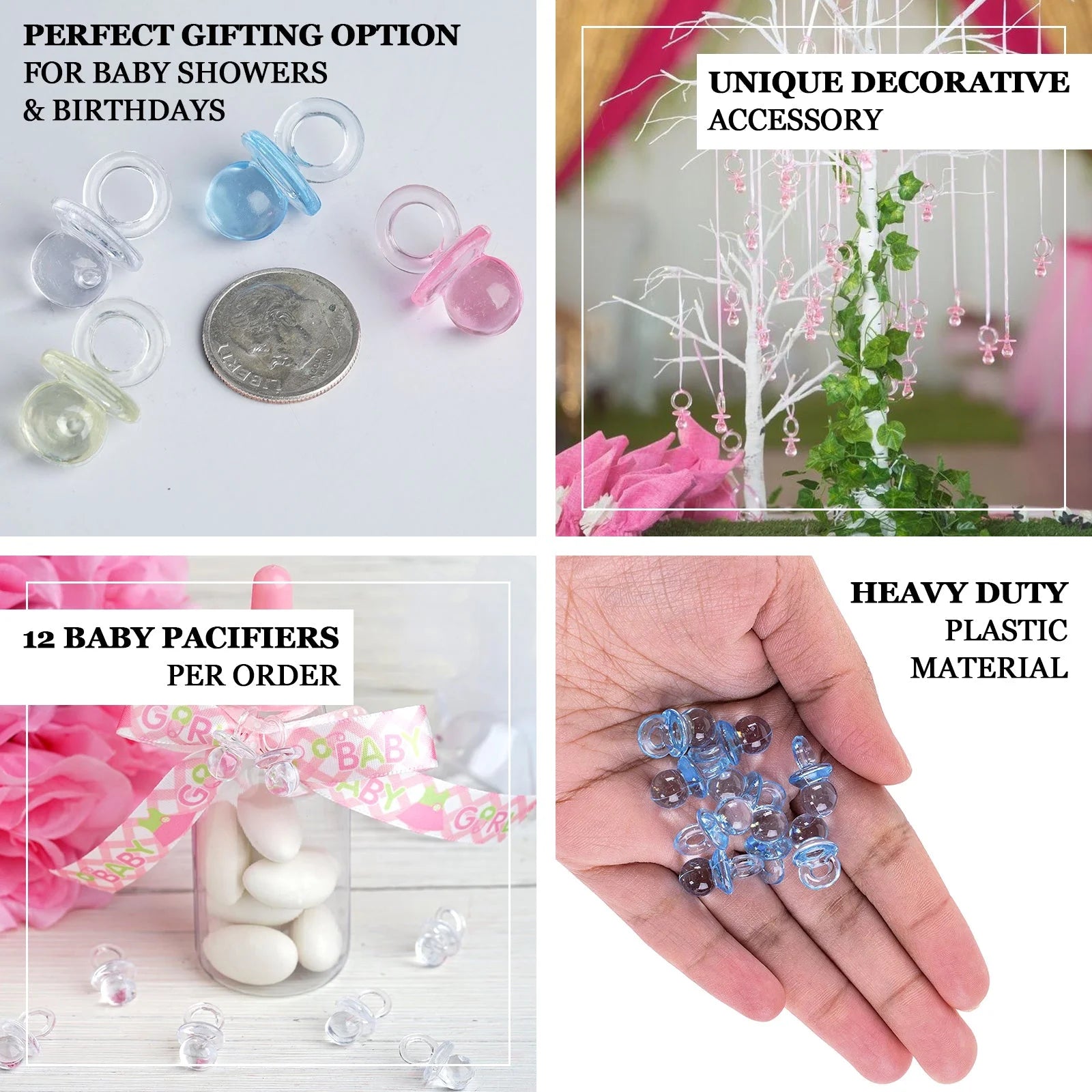 Pink Baby Pacifiers 144/pk X61722