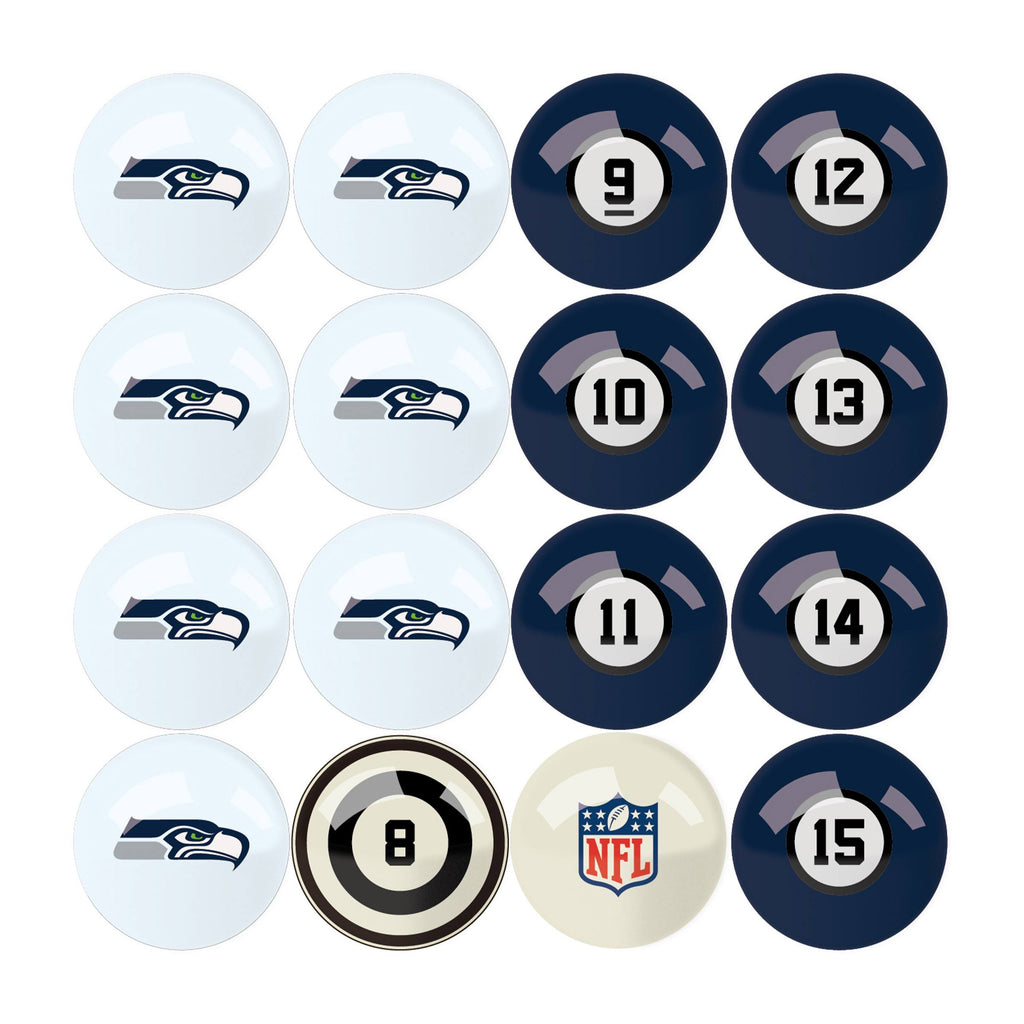 Seattle Seahawks Billiard Ball Set with Numbers S901