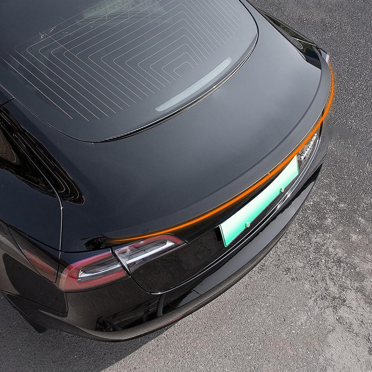 Matte Black Rear Spoiler Trunk Lip Kit for Tesla Model 3 K26267